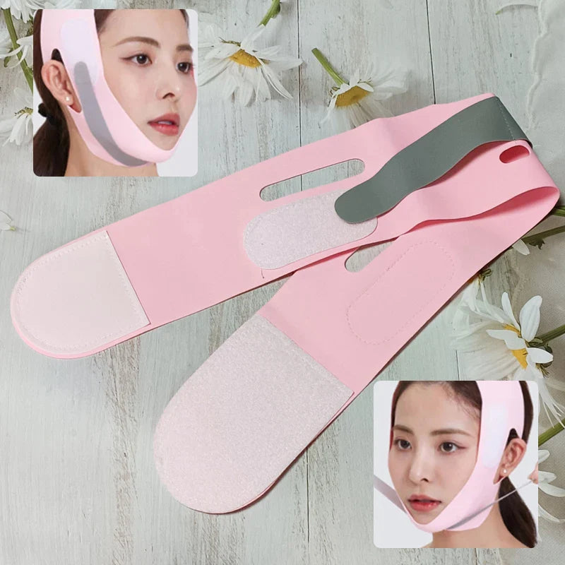 Cinta facial V Line Shaper para mulheres - Bandagem elástica de emagrecimento facial